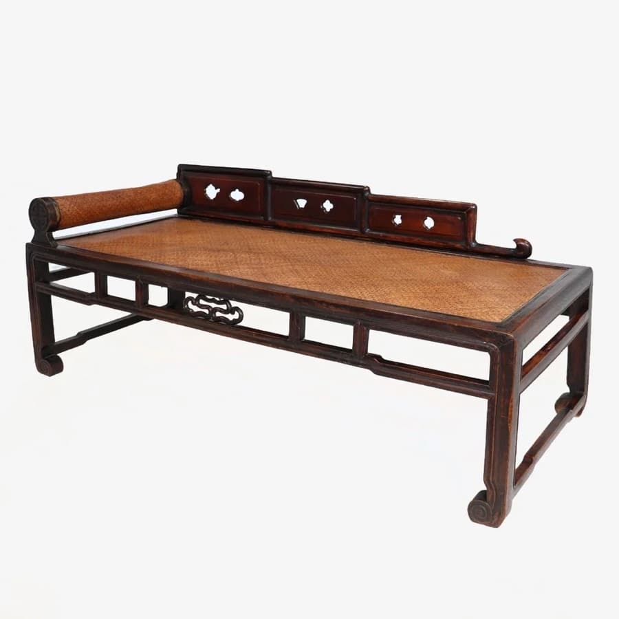 Chinese hardwood daybed, c.1820