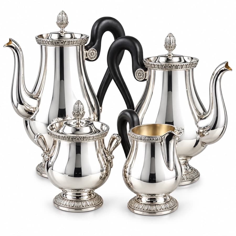 Christofle silver-plate tea and coffee service, four pieces